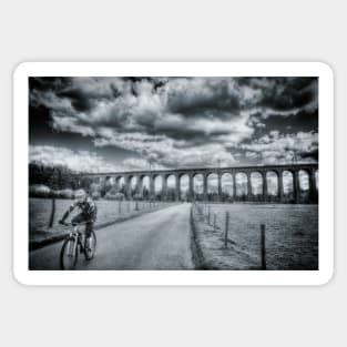 Digswell Viaduct Cyclist Sticker